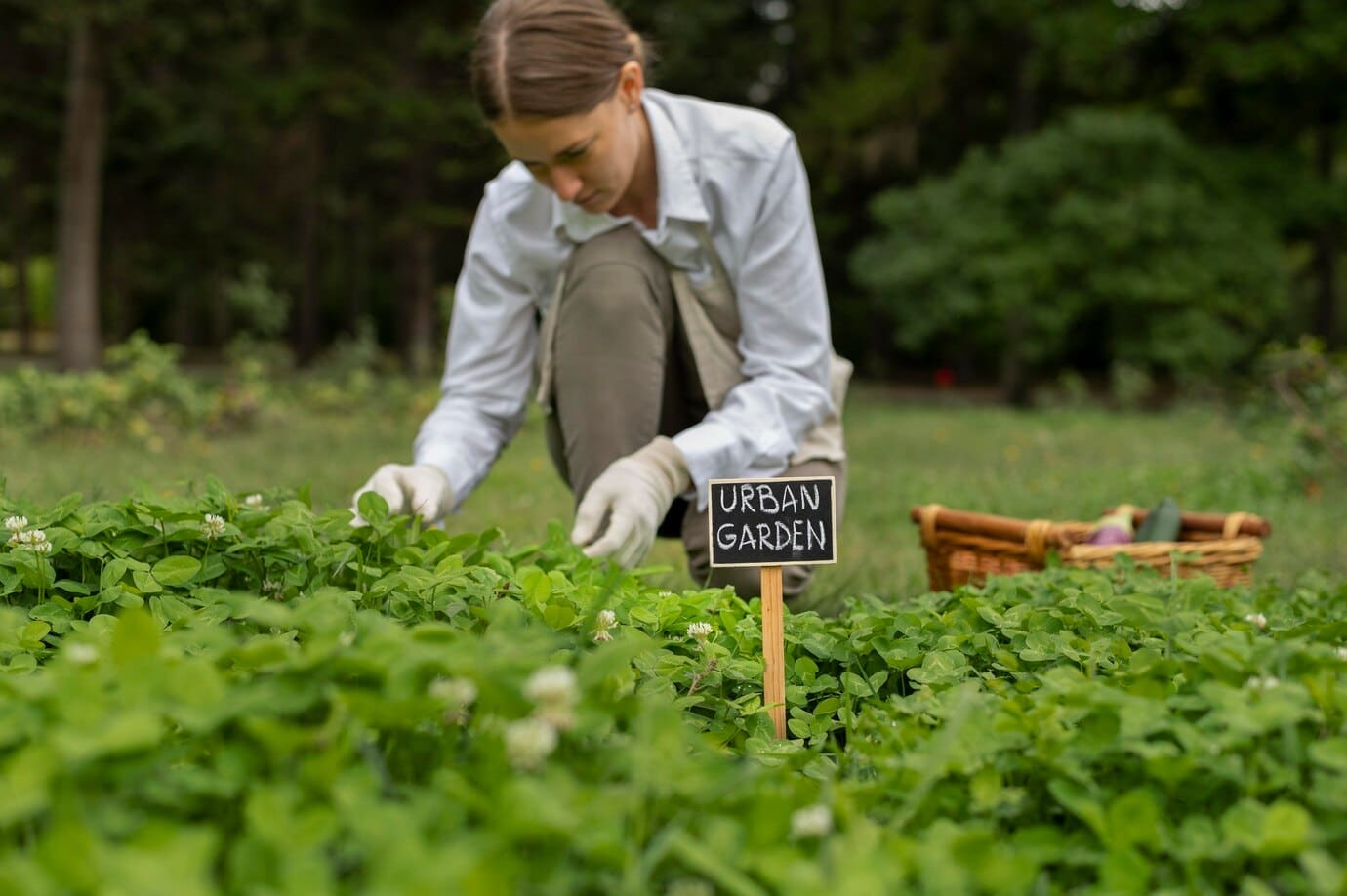 Manishkumar-Patel-Pelham-Manor-westchester-medium-shot-woman-checking-plants